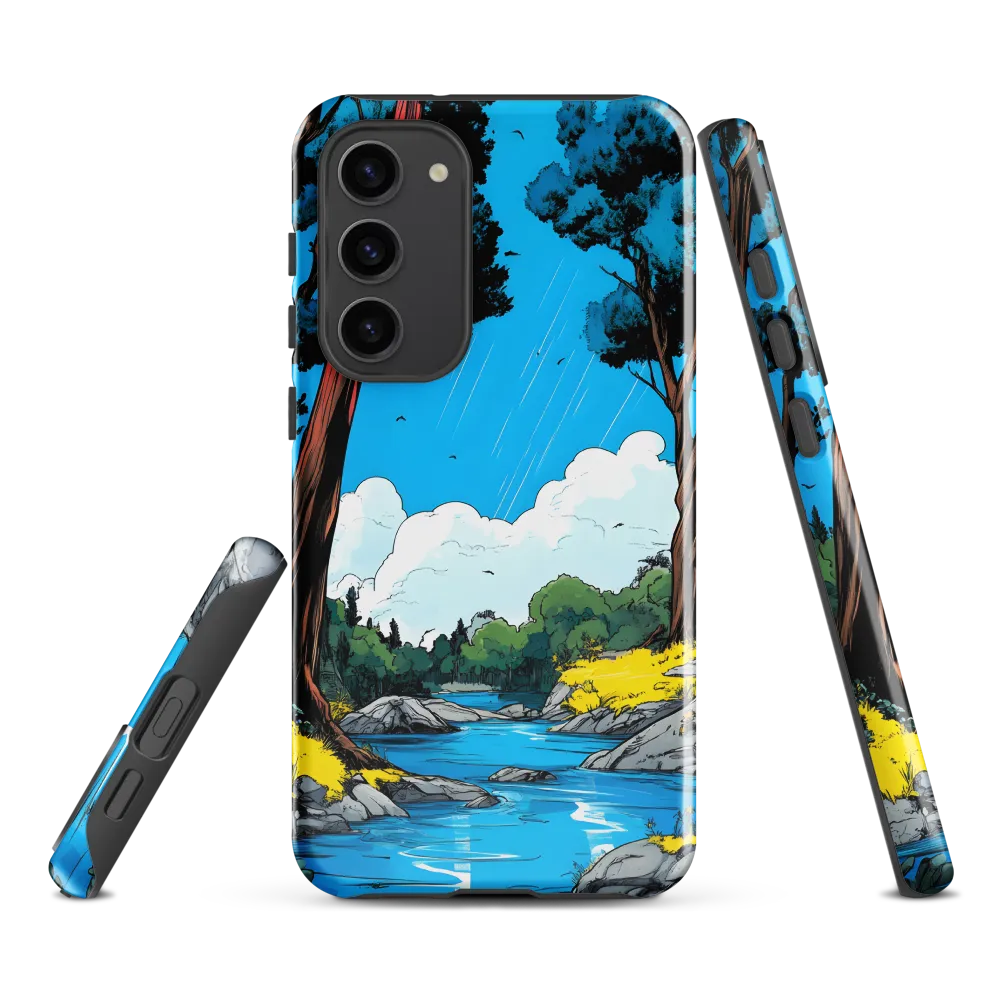 Tranquil River in a Comic Landscape