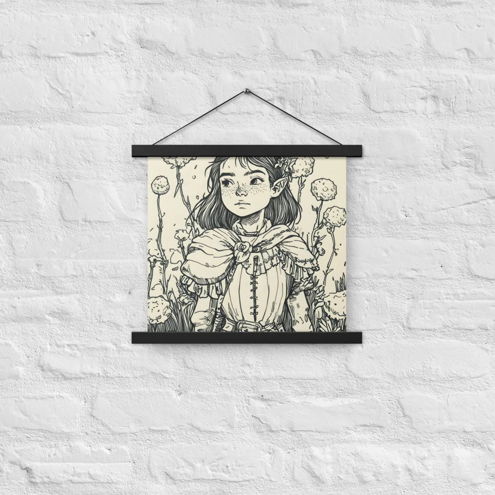 A Young Guardian of Nature | Poster With Black Wood Hanger | 14″×14″