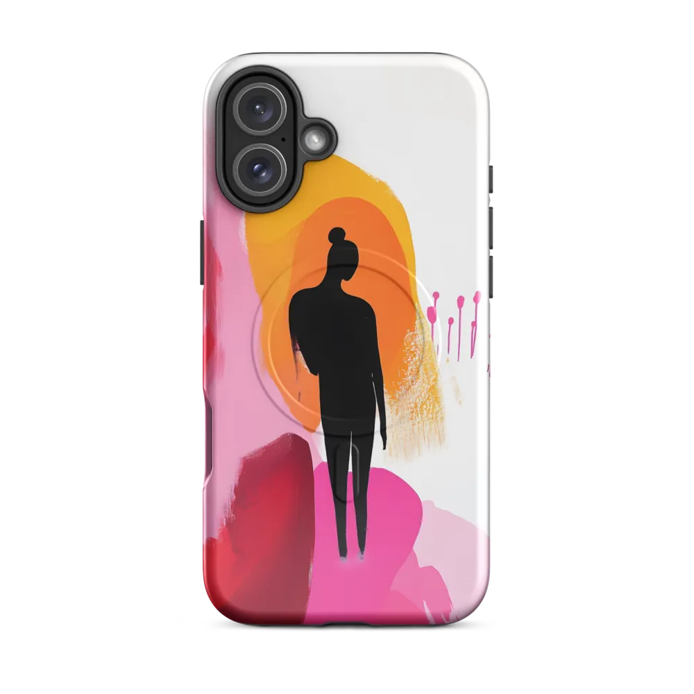 Silhouette in Colorful Abstraction