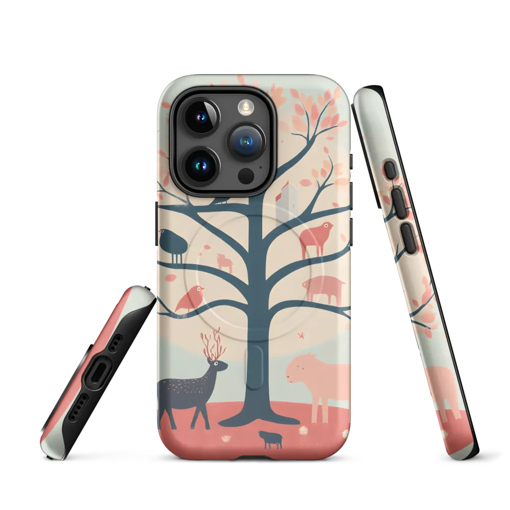 Whimsical Tree with Playful Creatures