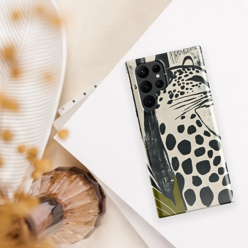 Leopard in Silhouette: A Modern Appeal | Phone Case |  S22 Ultra | Snap Case | Glossy