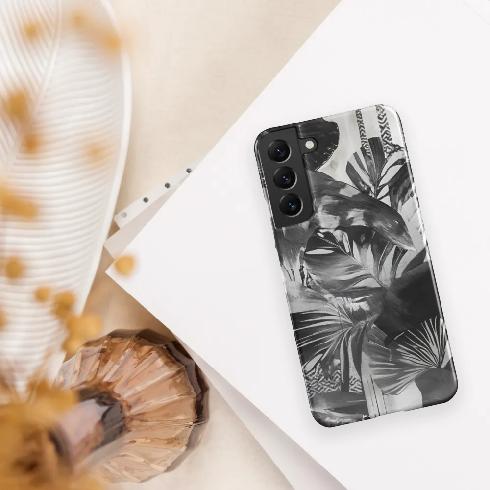 Monochrome Serenity in Tropical Foliage