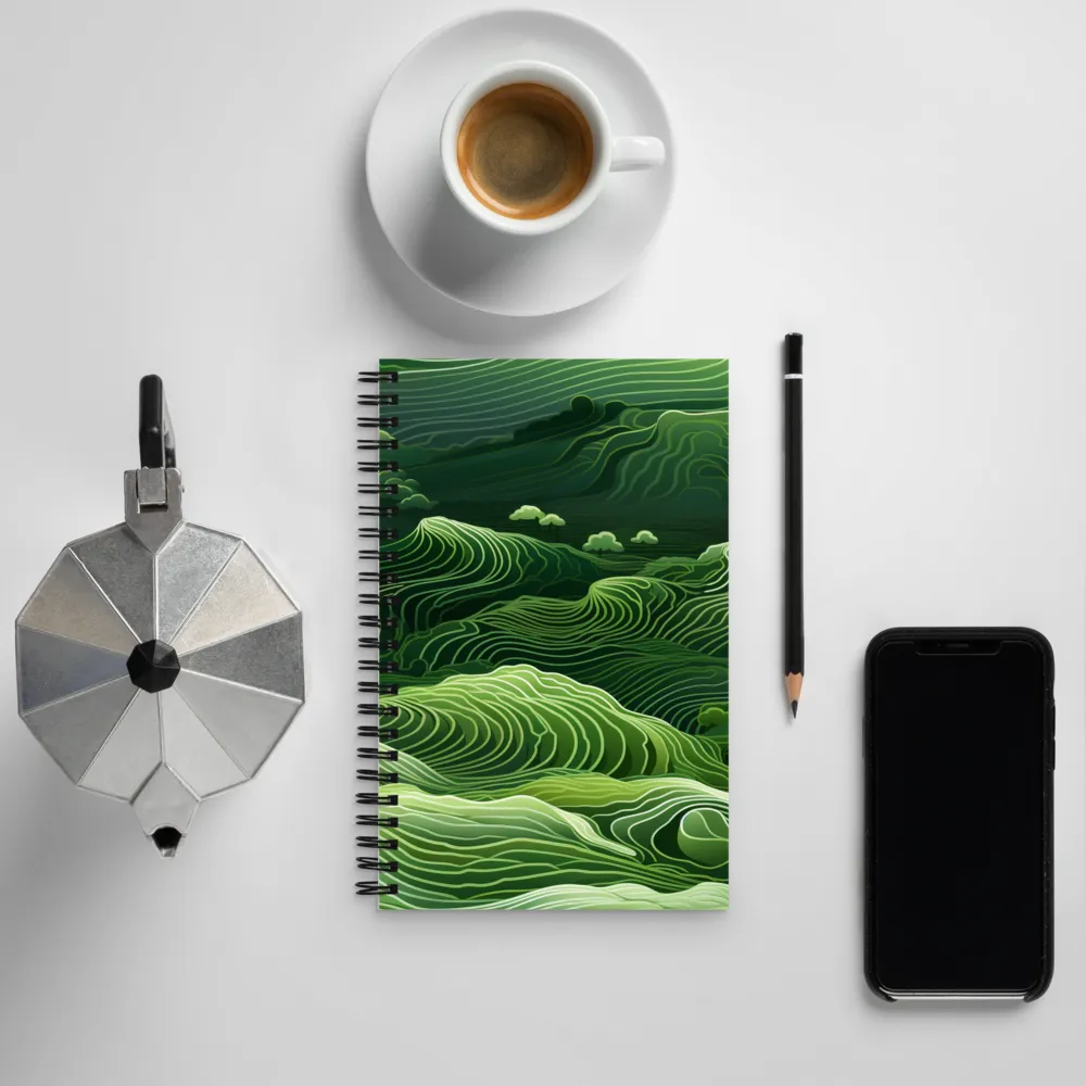 Whispers of Green Hills | Spiral Notebook