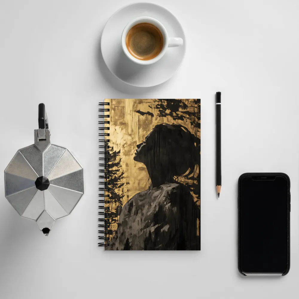 Silhouette of Contemplation | Spiral Notebook