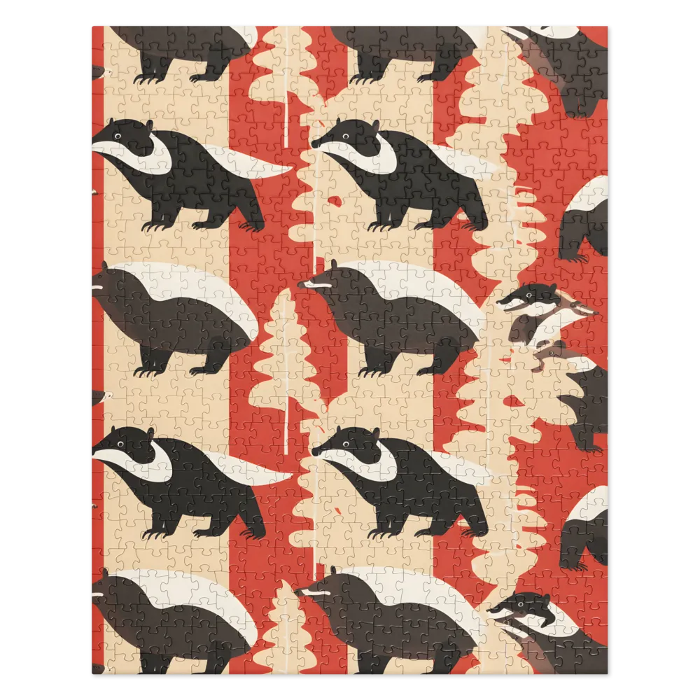 Wildlife Pattern: The Badger Tale | Jigsaw Puzzle | 520 pieces