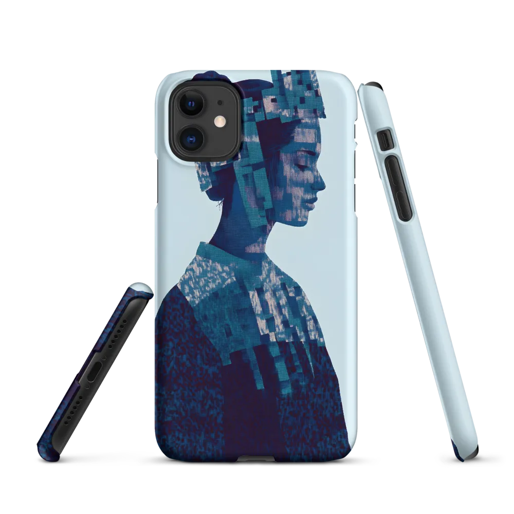 Digital Portrait in Abstract Blue