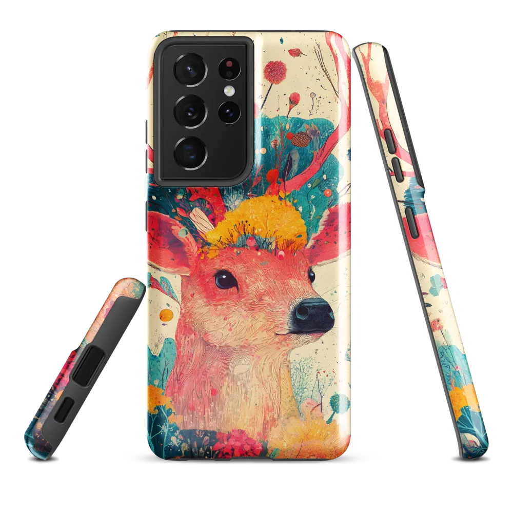 Whimsical Harmony: A Deer in Bloom