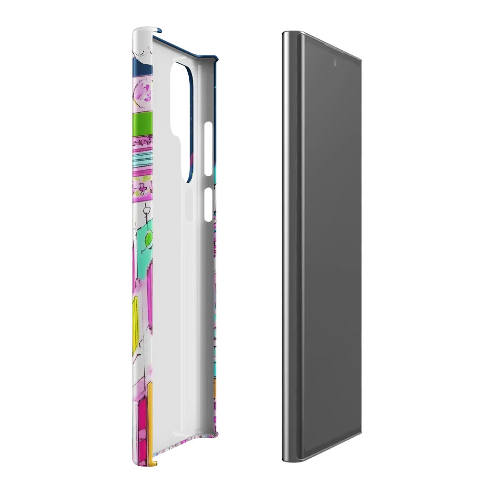 Futuristic Cityscape with Floating Structures | Phone Case |  S22 Ultra | Snap Case | Matte