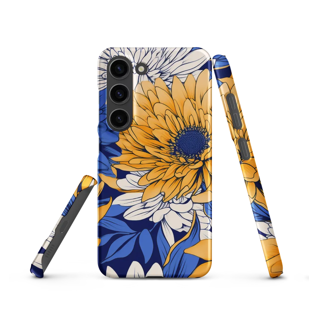 Floral Harmony in Blue and Yellow