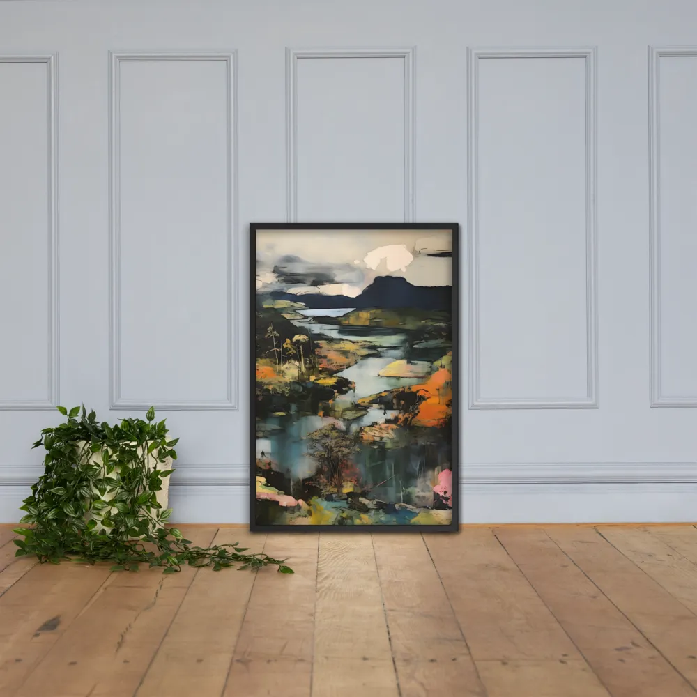 Harmony of Nature: An Abstract Journey | Poster with Black Frame | 24″×36″