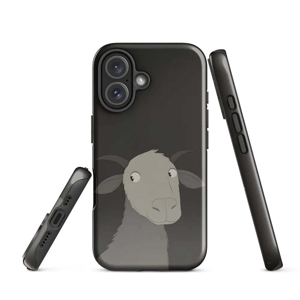 Whimsical Goat in Darkness