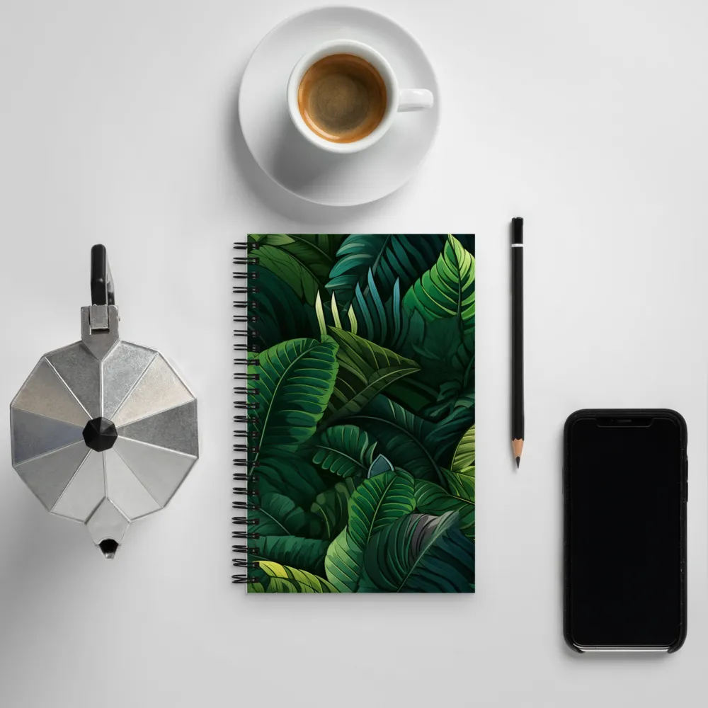 Lush Canopy: A Tropical Foliage Study | Spiral Notebook