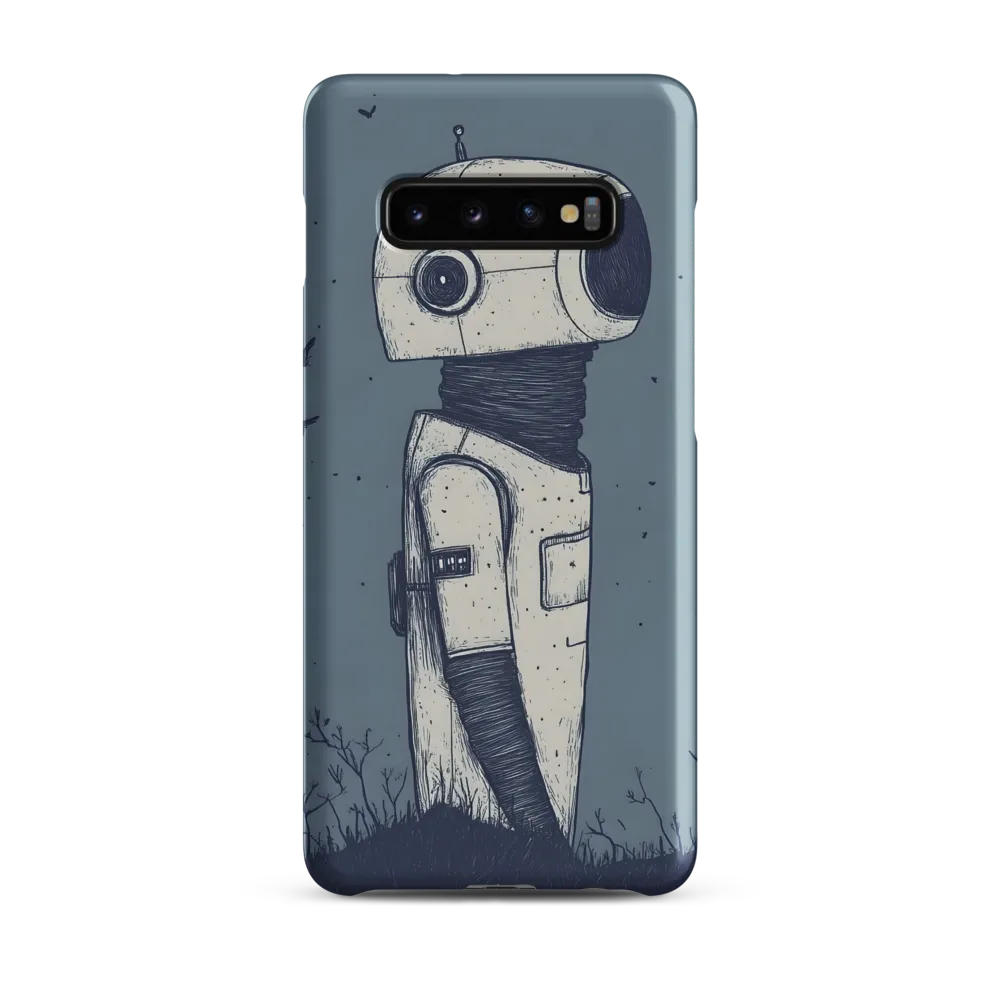 Contemplative Robot in a Barren Landscape | Phone Case |  S10 Plus | Snap Case | Matte