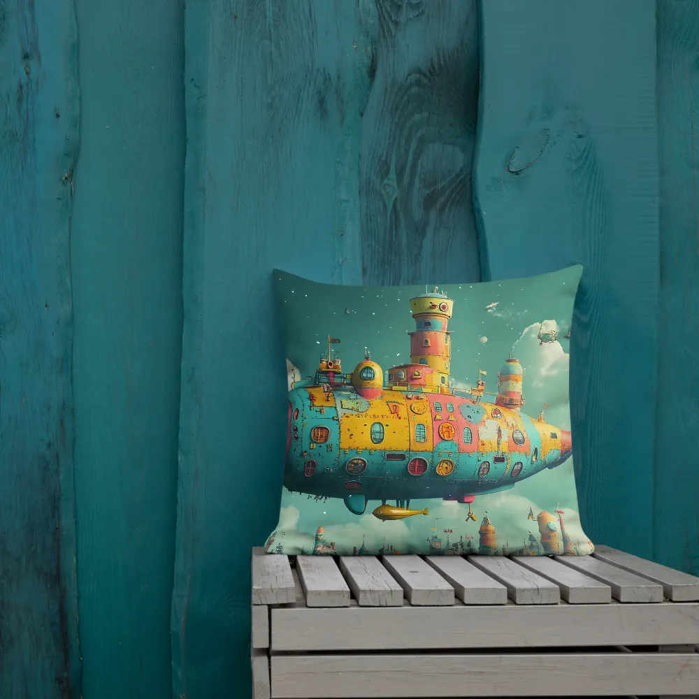 Submerged Dreams: A Whimsical Voyage | Pillow | 18″×18″