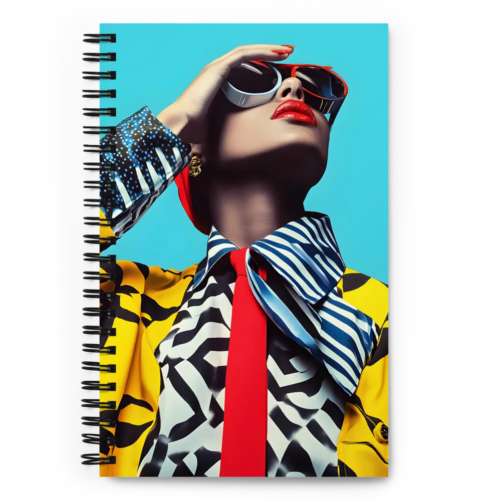 Chic Confidence in Bold Patterns | Spiral Notebook