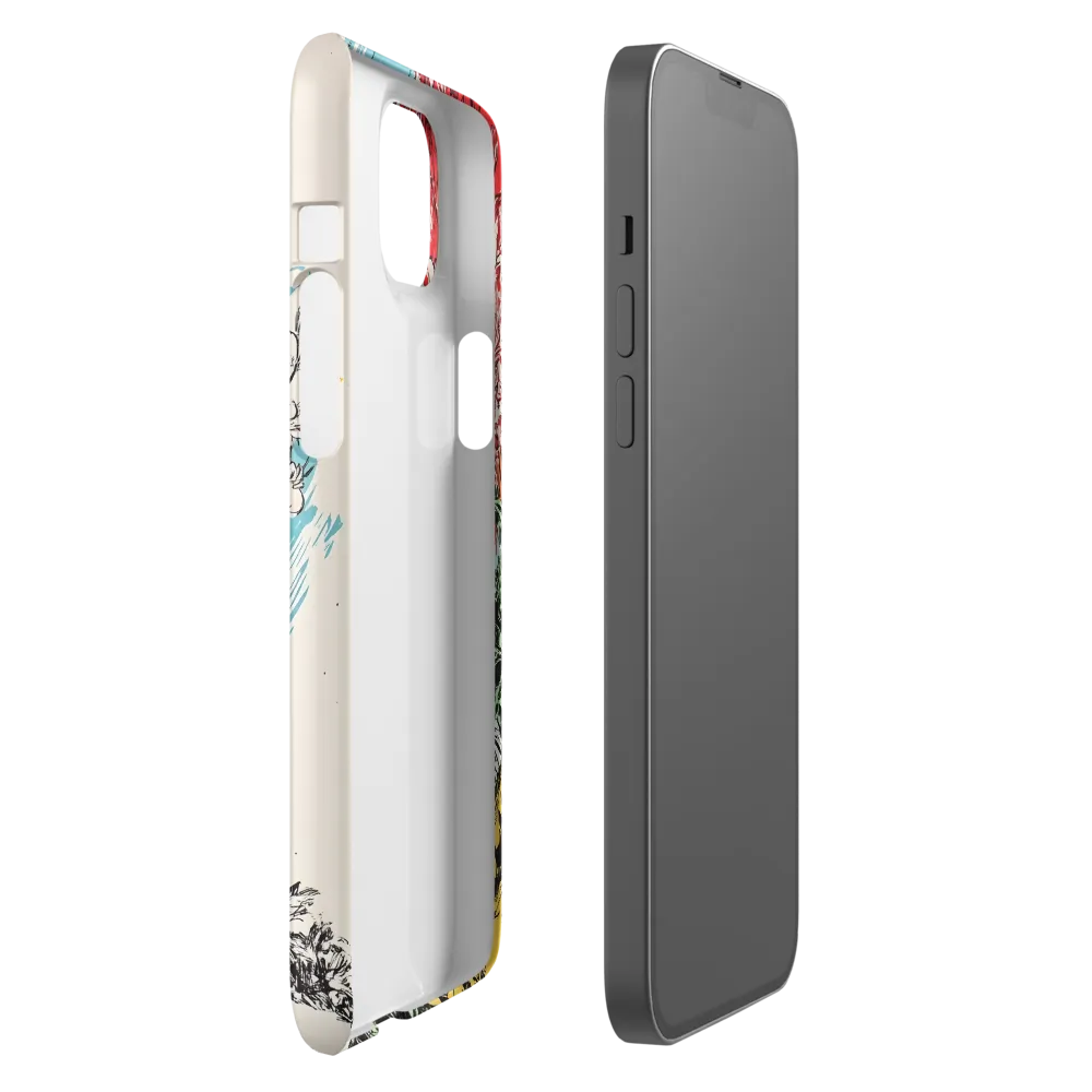 Floral Symphony in Bold Colors | Phone Case |  14 Plus | Snap Case | Matte