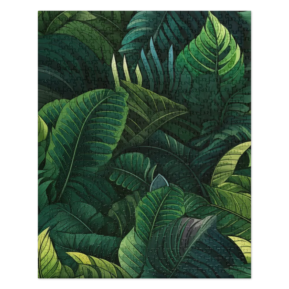 Lush Canopy: A Tropical Foliage Study | Jigsaw Puzzle | 520 pieces