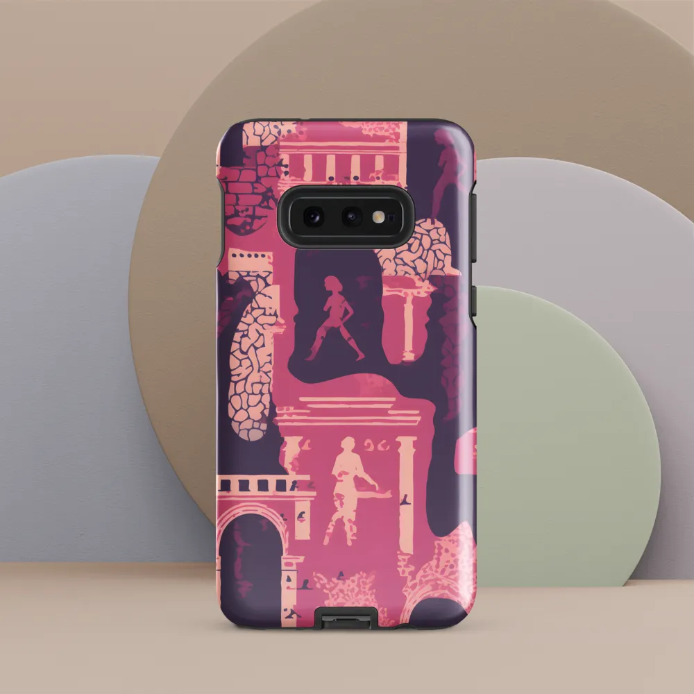 Whimsical Interplay of Figures and Architecture