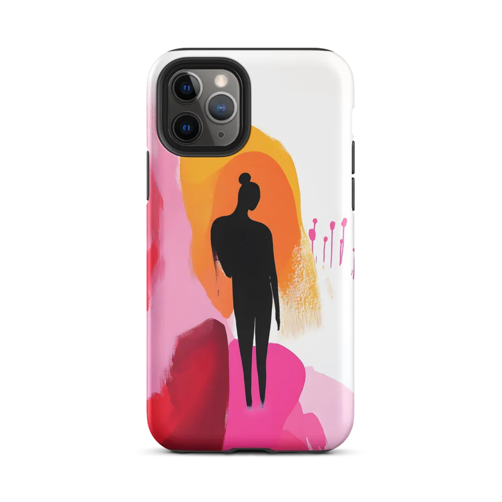 Silhouette in Colorful Abstraction