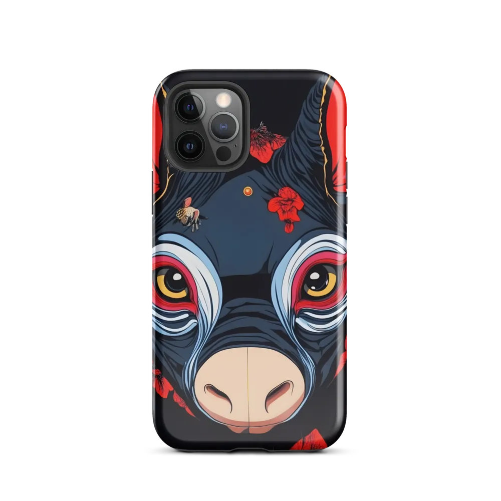 Mystical Bull with Floral Motifs
