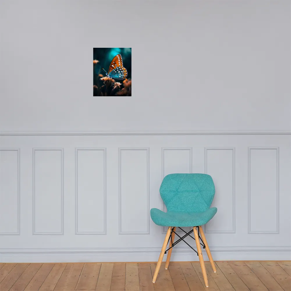 Whispers of Color: The Butterfly's Embrace | Poster | 11″×14″