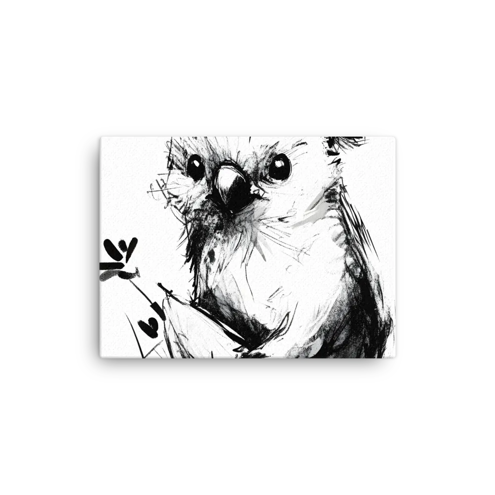 Whimsical Koala in Ink | Thin Canvas | 12″×16″