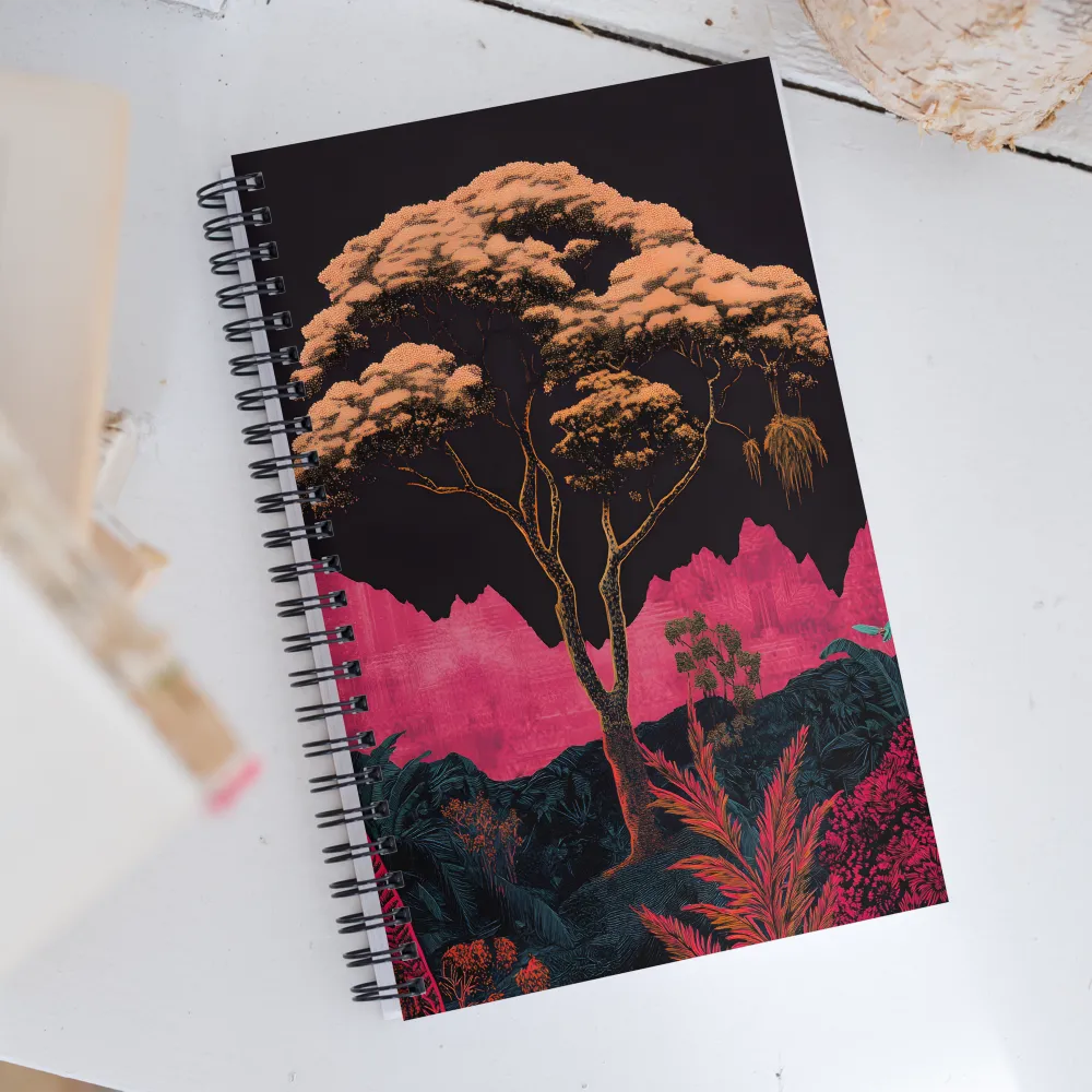 Ethereal Flora: The Enchanted Tree | Spiral Notebook