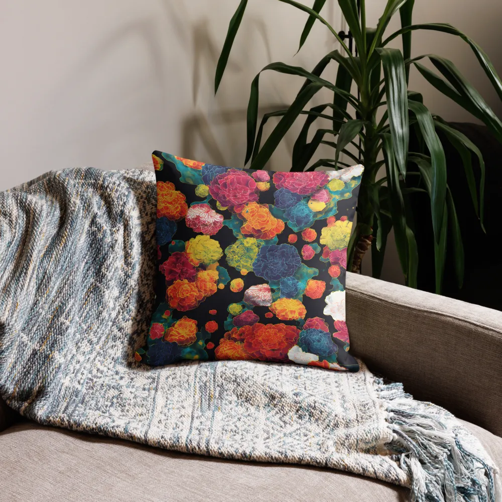 Neon Peony Tapestry | Pillow Case | 18″×18″