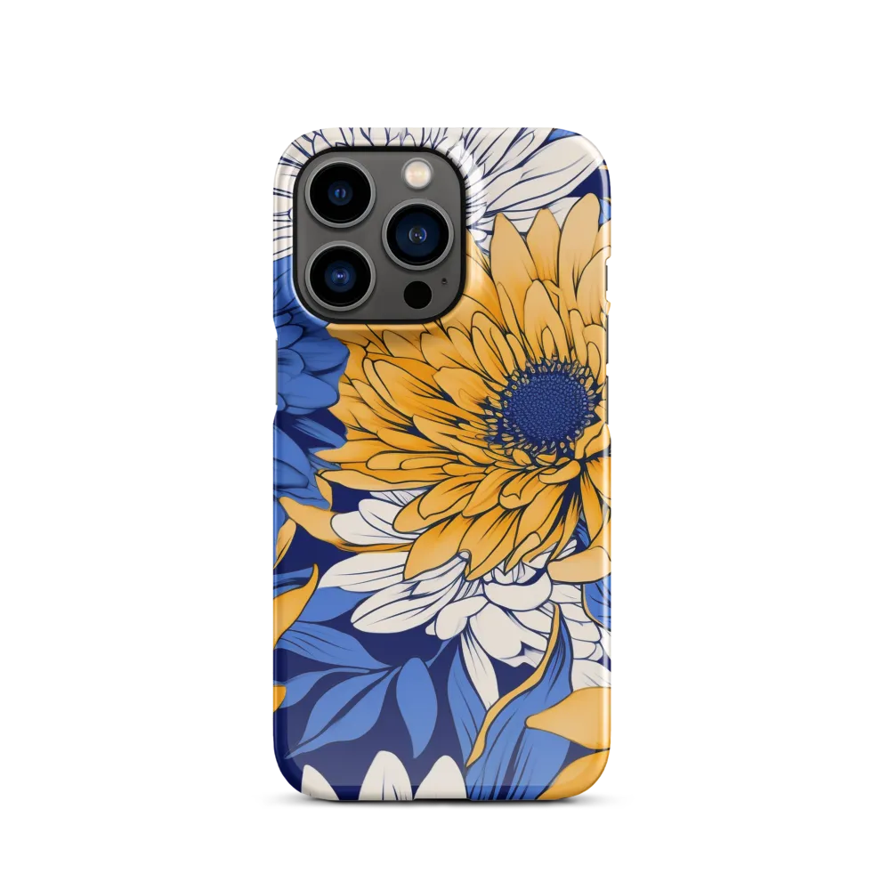 Floral Harmony in Blue and Yellow