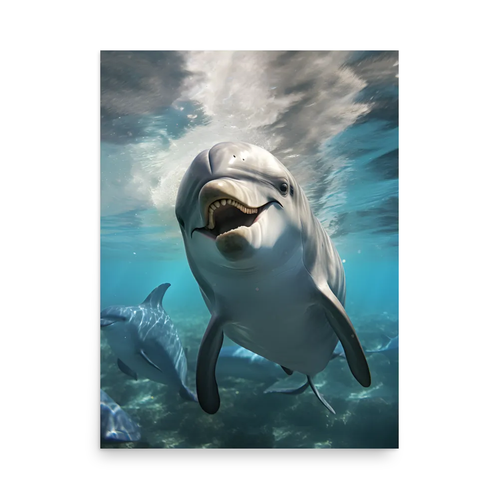 Beneath the Waves: A Dolphin's Dance