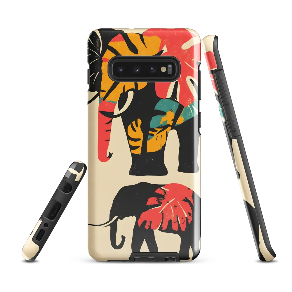 Tropical Elegance: The Elephant's Dance | Phone Case |  S10 Plus | Tough Case | Glossy