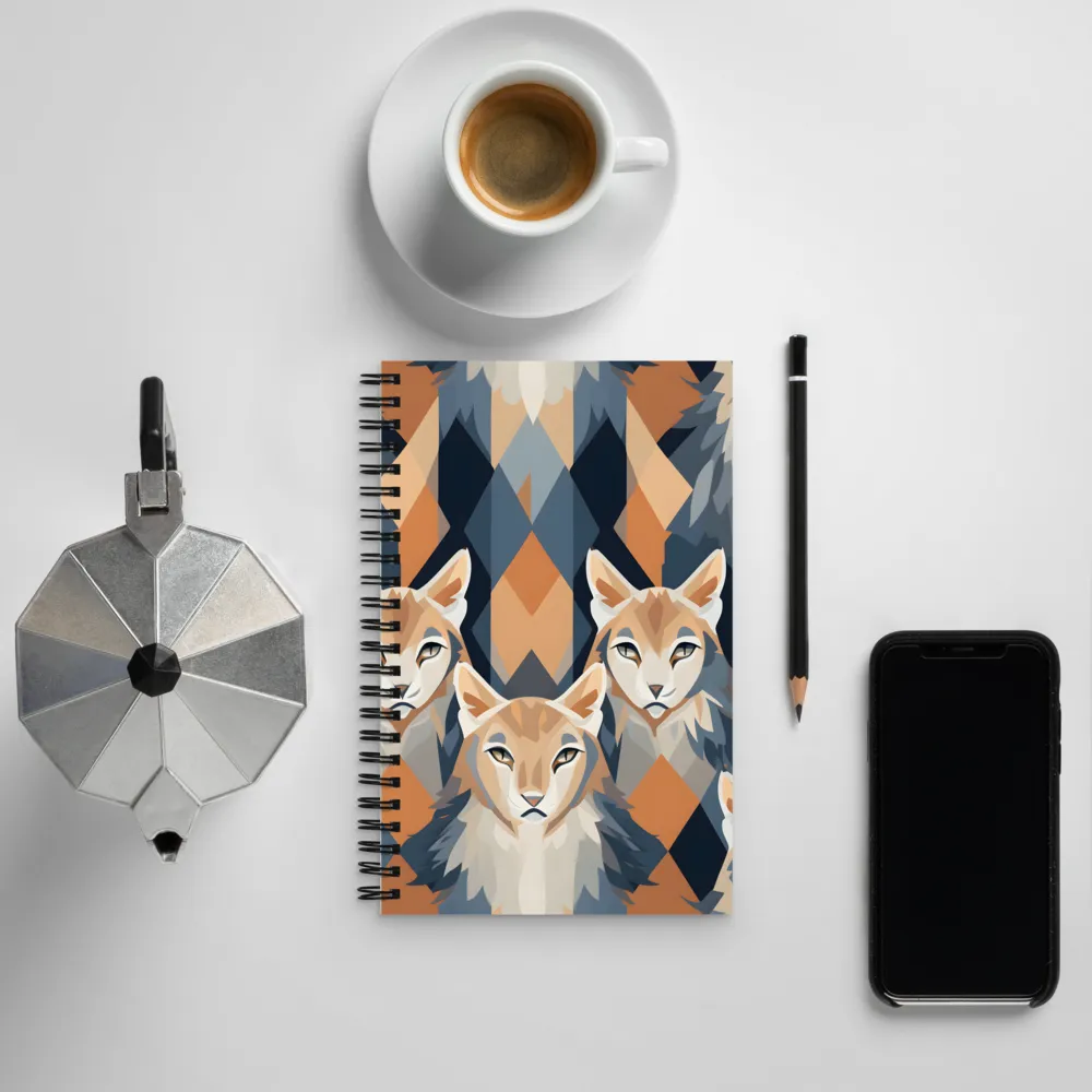 Elegance in Geometry: The Foxes | Spiral Notebook