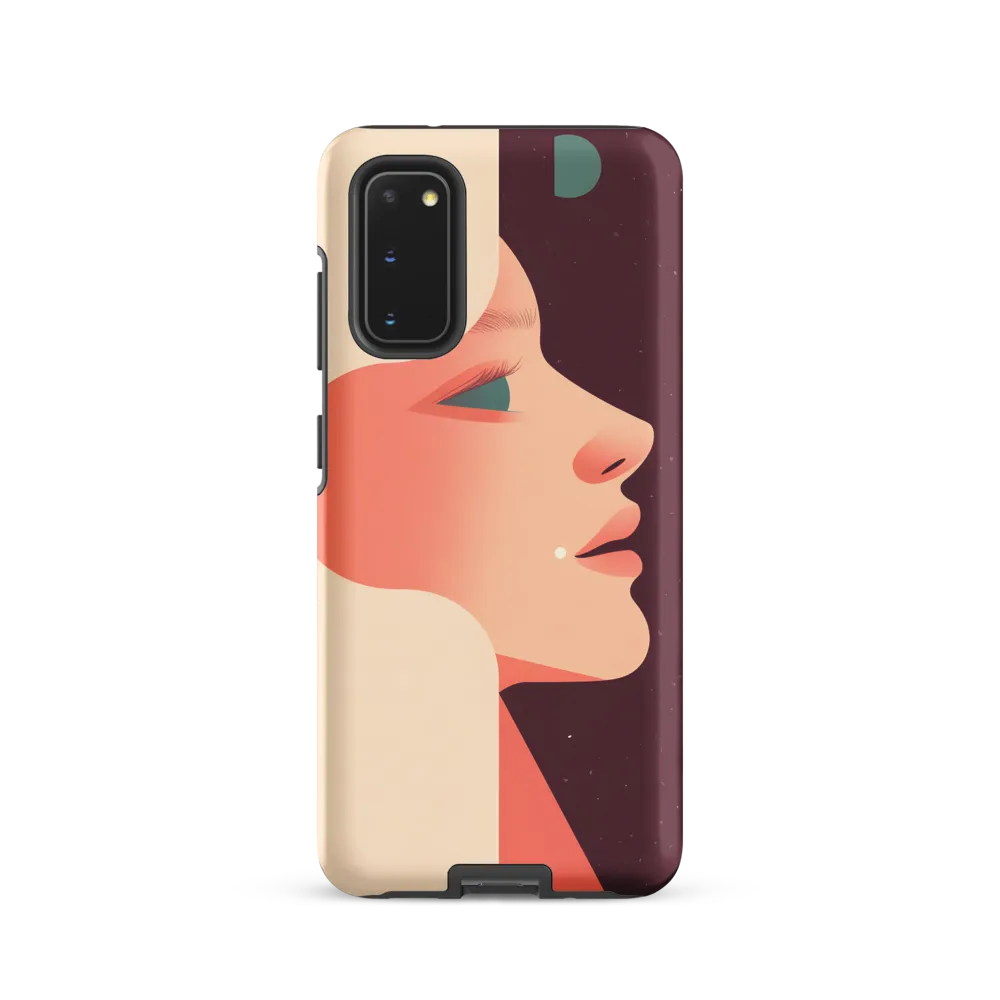 Profile in Peach and Burgundy