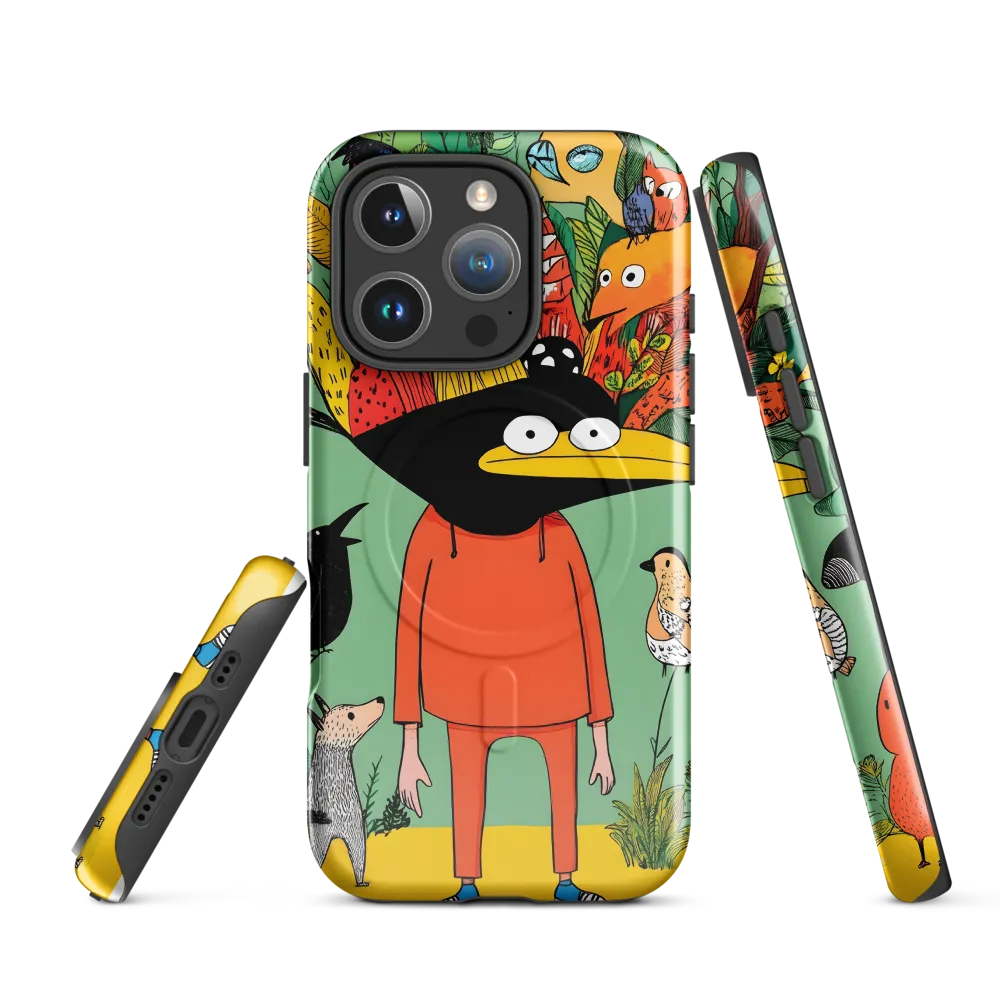 Whimsical Encounter in a Colorful Jungle