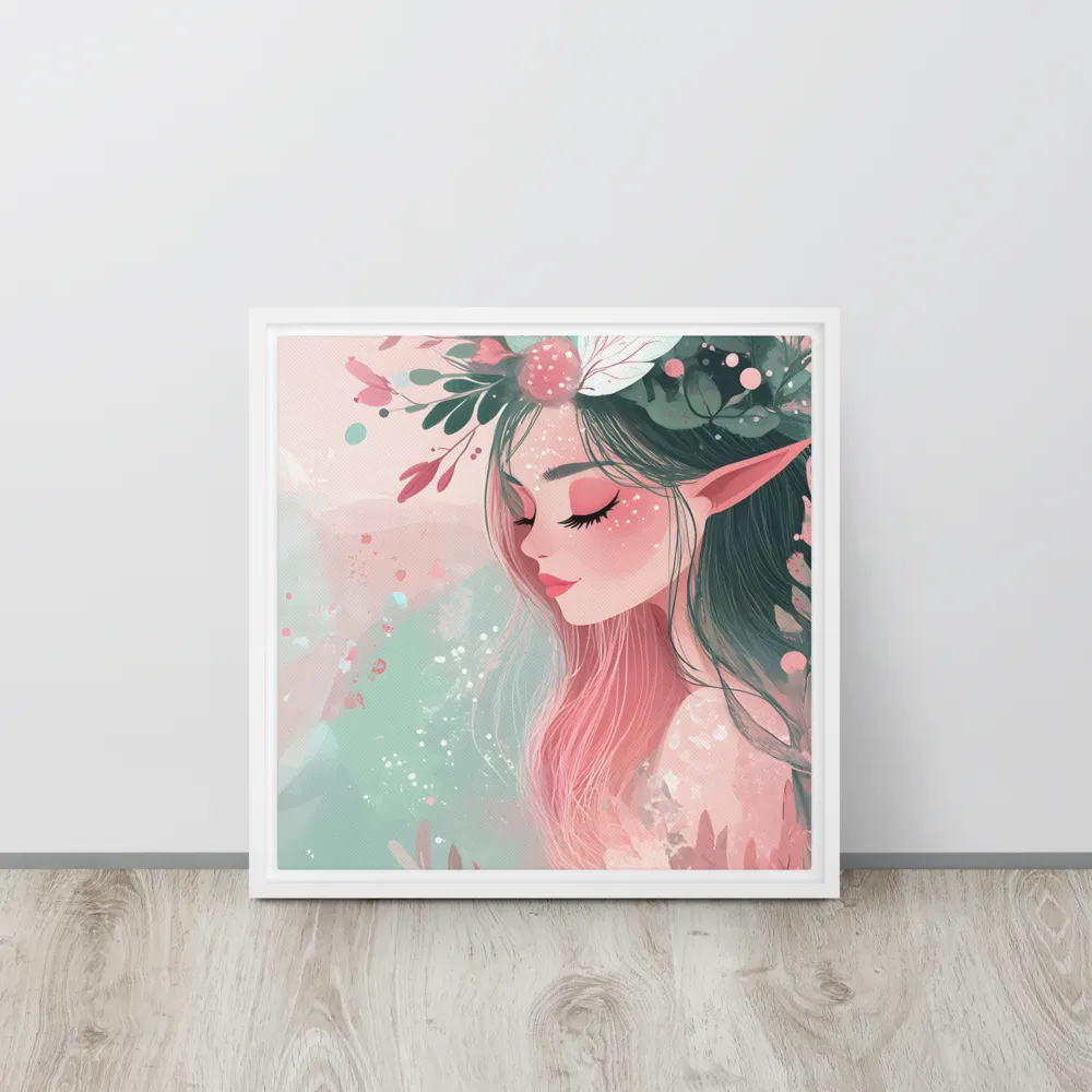 Whispers of Nature | Canvas with White Frame | 16″×16″