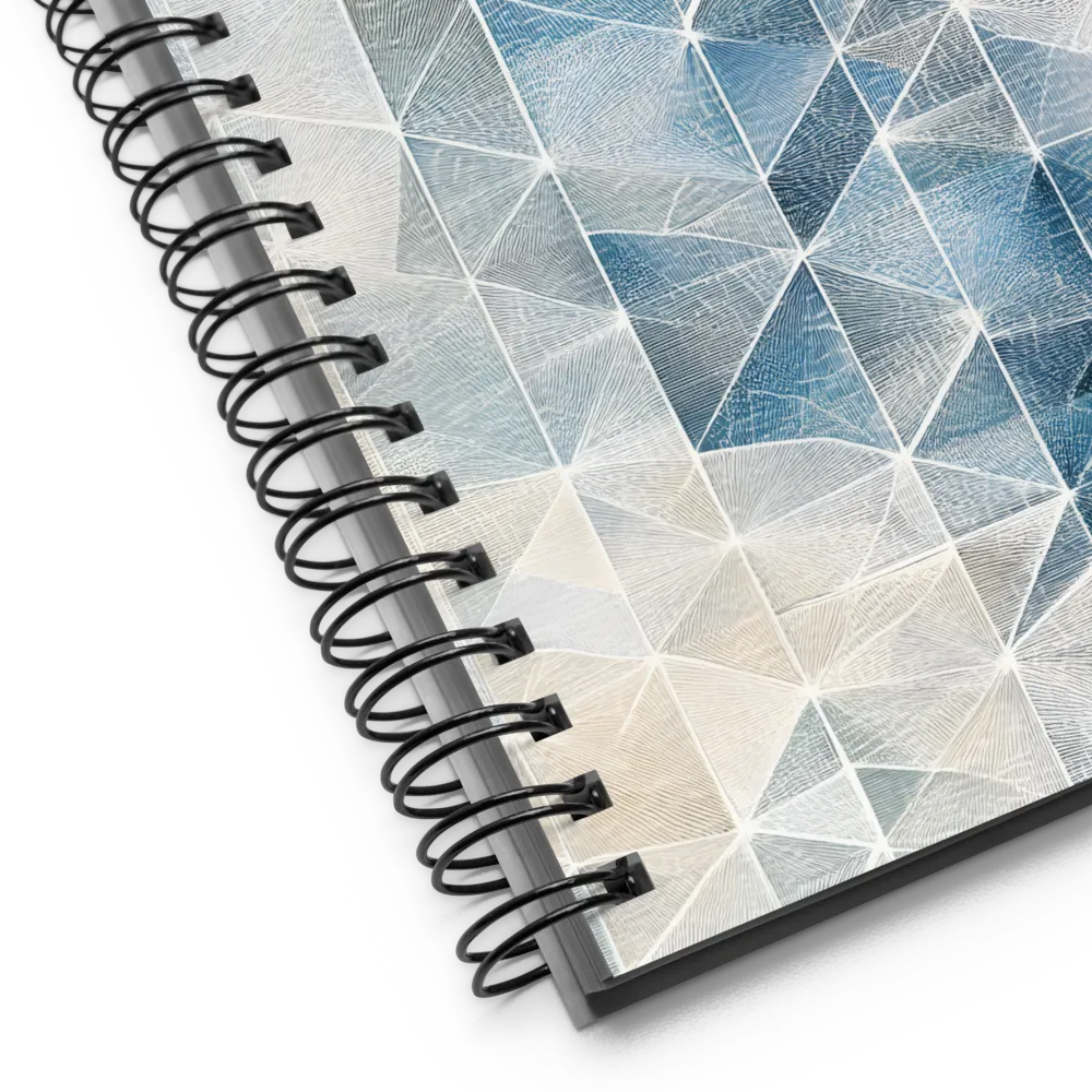 Geometric Harmony in Blue | Spiral Notebook