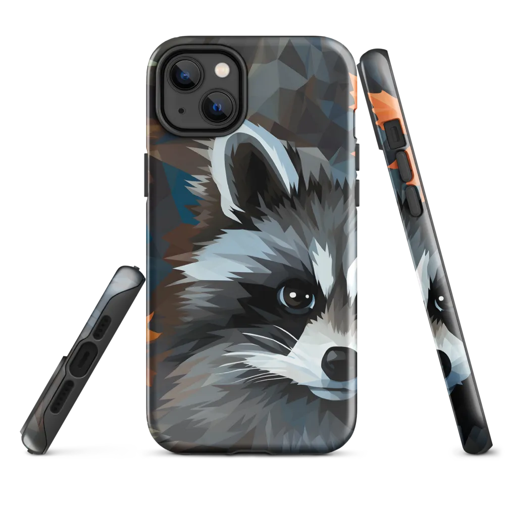 Whispers of Autumn: The Raccoon's Gaze | Phone Case |  14 Plus | Tough Case | Glossy