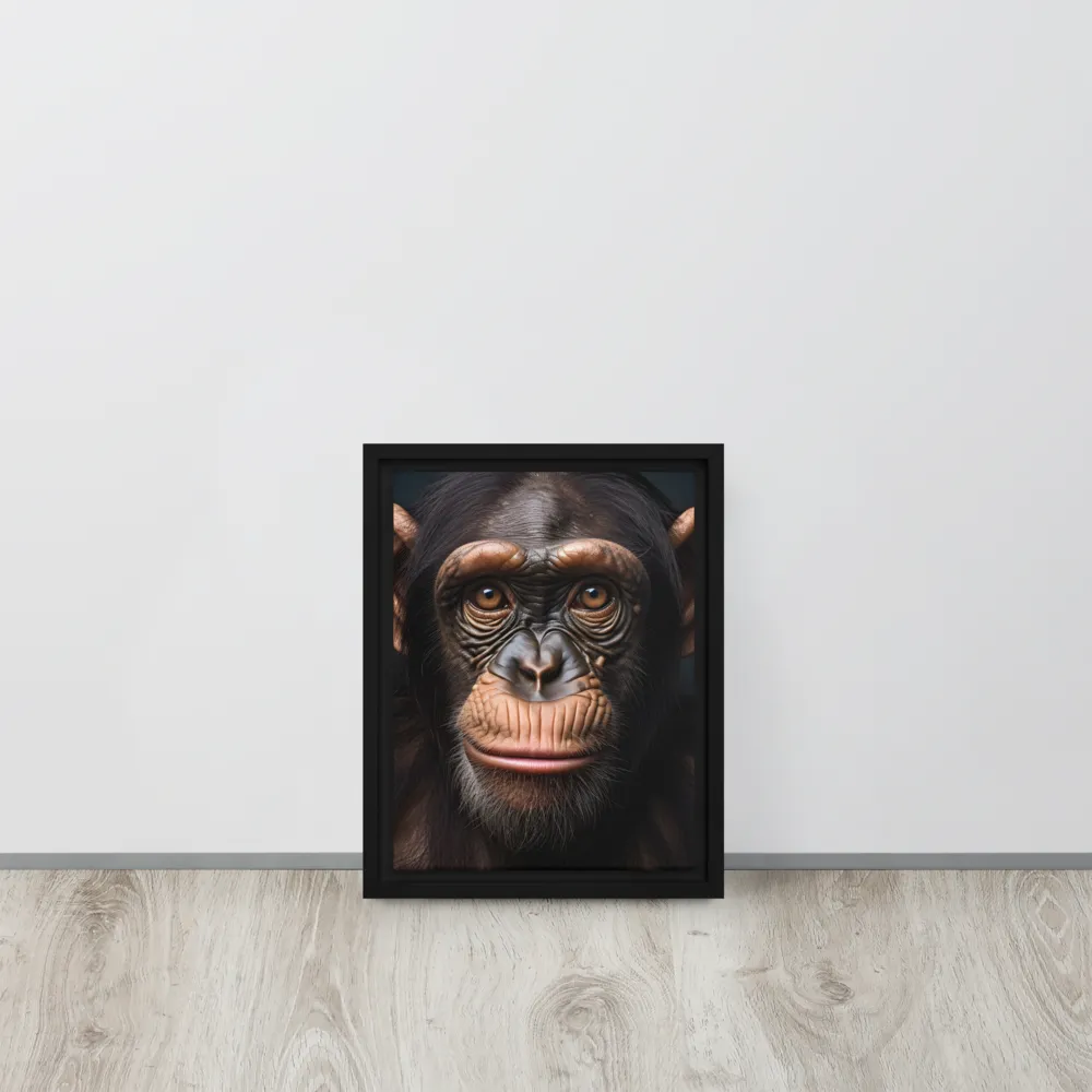 Whispers of Curiosity | Canvas with Black Frame | 9″×12″