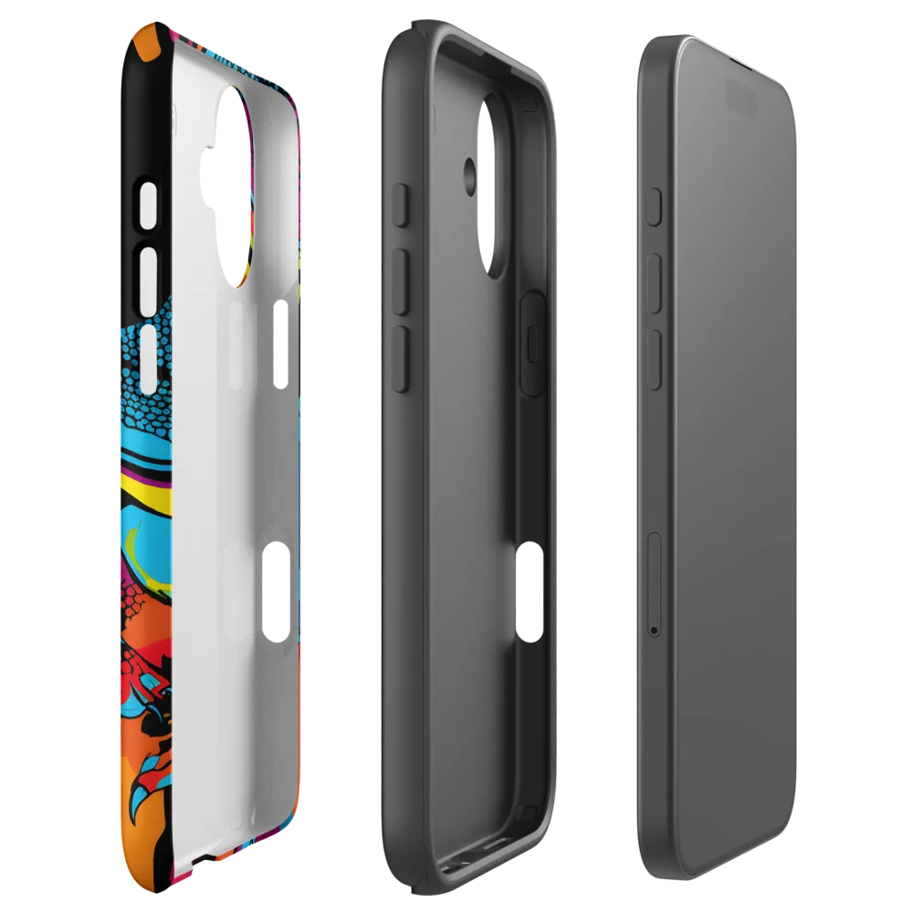 Colorful Encounters: The Playful Geckos | Phone Case |  16 Plus | Tough Case | Matte
