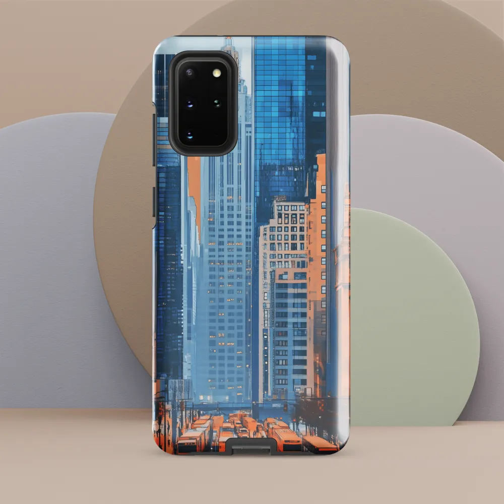 Urban Symphony in Blue and Orange