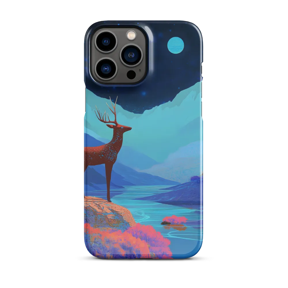 Cosmic Serenity: The Starlit Stag | Phone Case |  13 Pro Max | Snap Case | Glossy