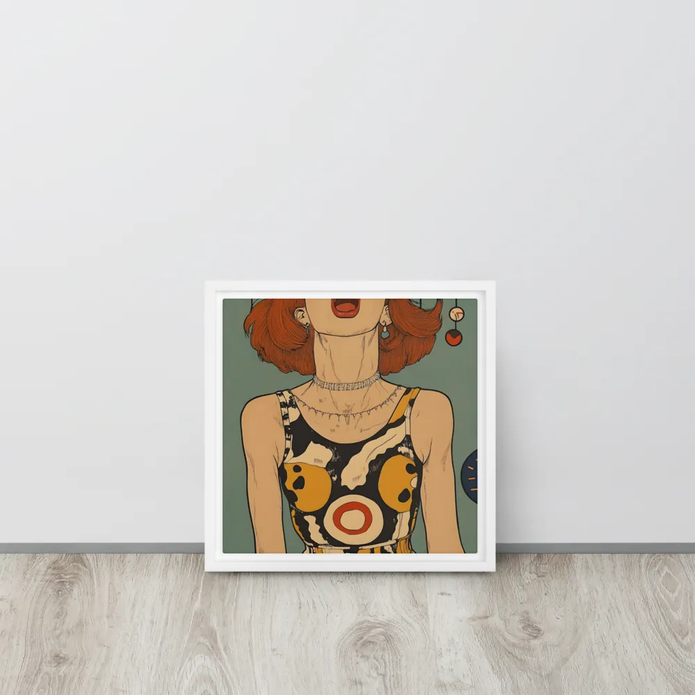 Awakening Expression | Canvas with White Frame | 12″×12″