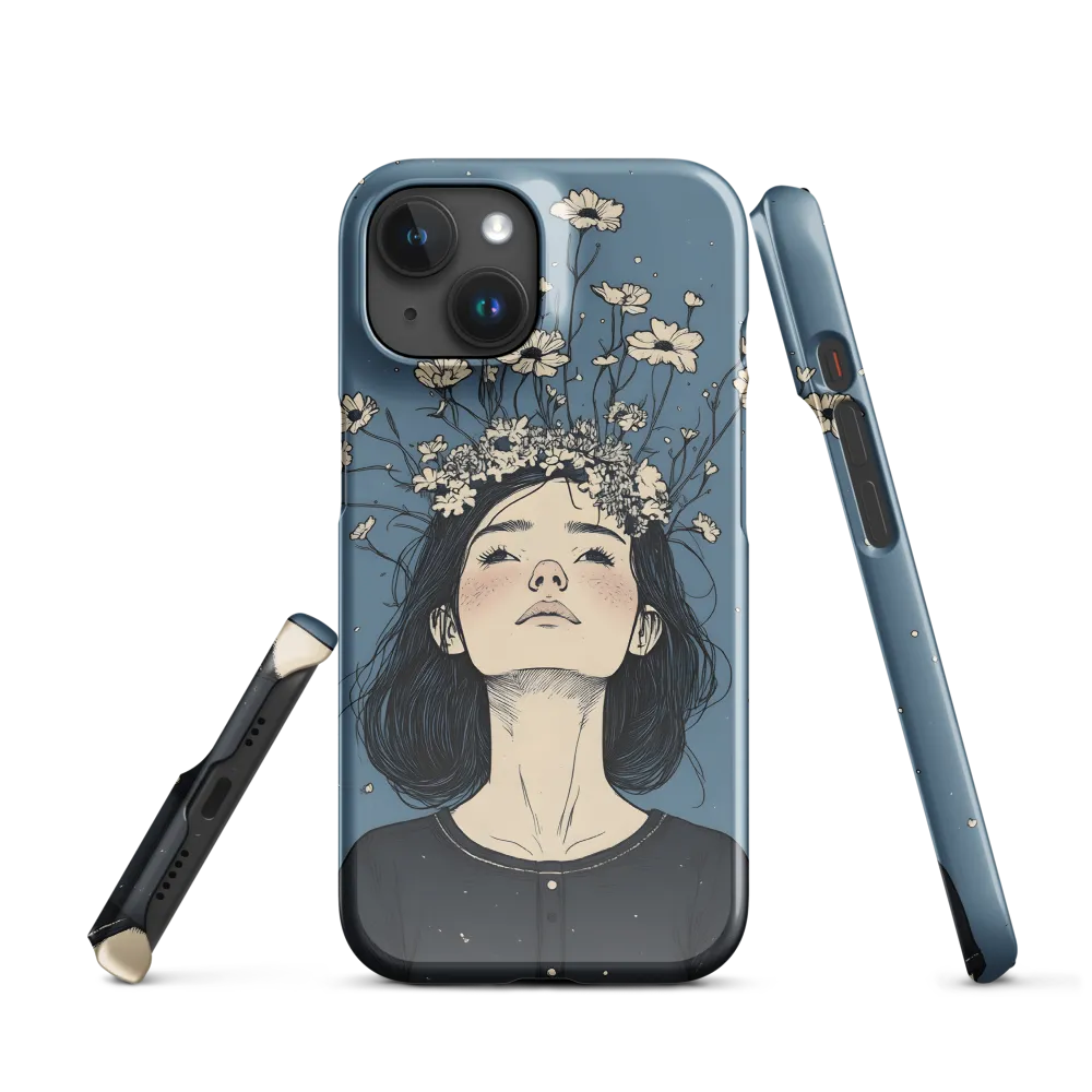 Floral Serenity: A Portrait of Tranquility | Phone Case |  15 | Snap Case | Glossy