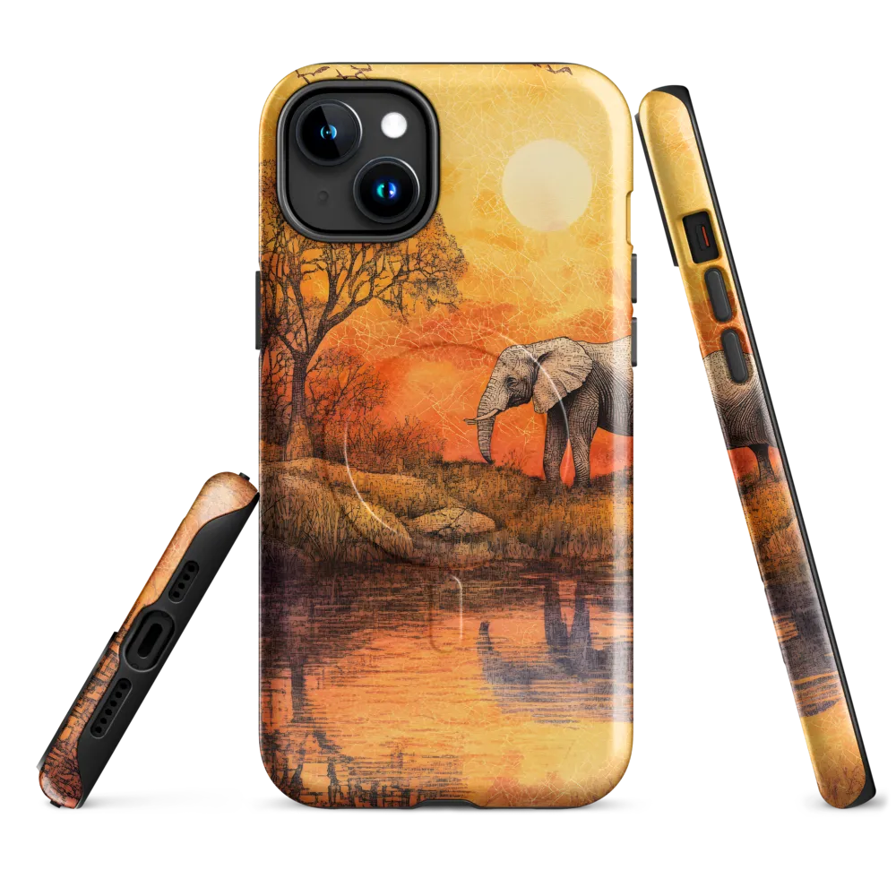 Elephant's Serenity at Dusk