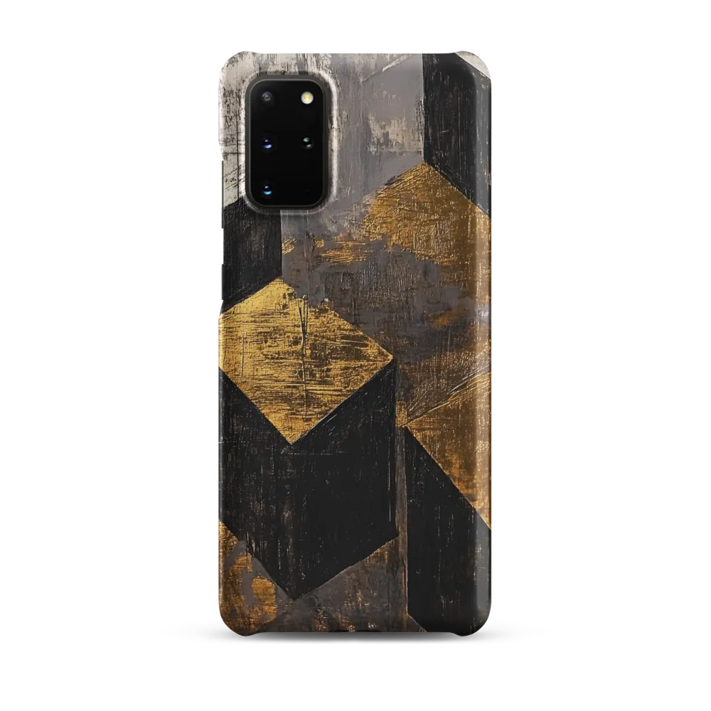 Geometric Harmony in Gold and Black | Phone Case |  S20 Plus | Snap Case | Matte