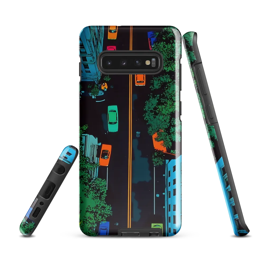 Urban Pulse: A Colorful Intersection | Phone Case |  S10 Plus | Tough Case | Glossy