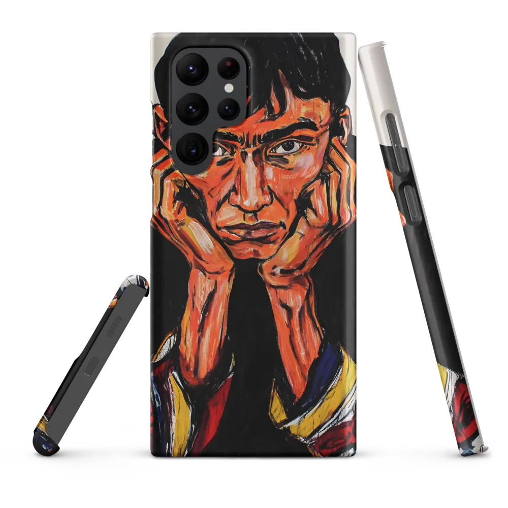 Contemplative Intensity: An Expressionist Portrait
