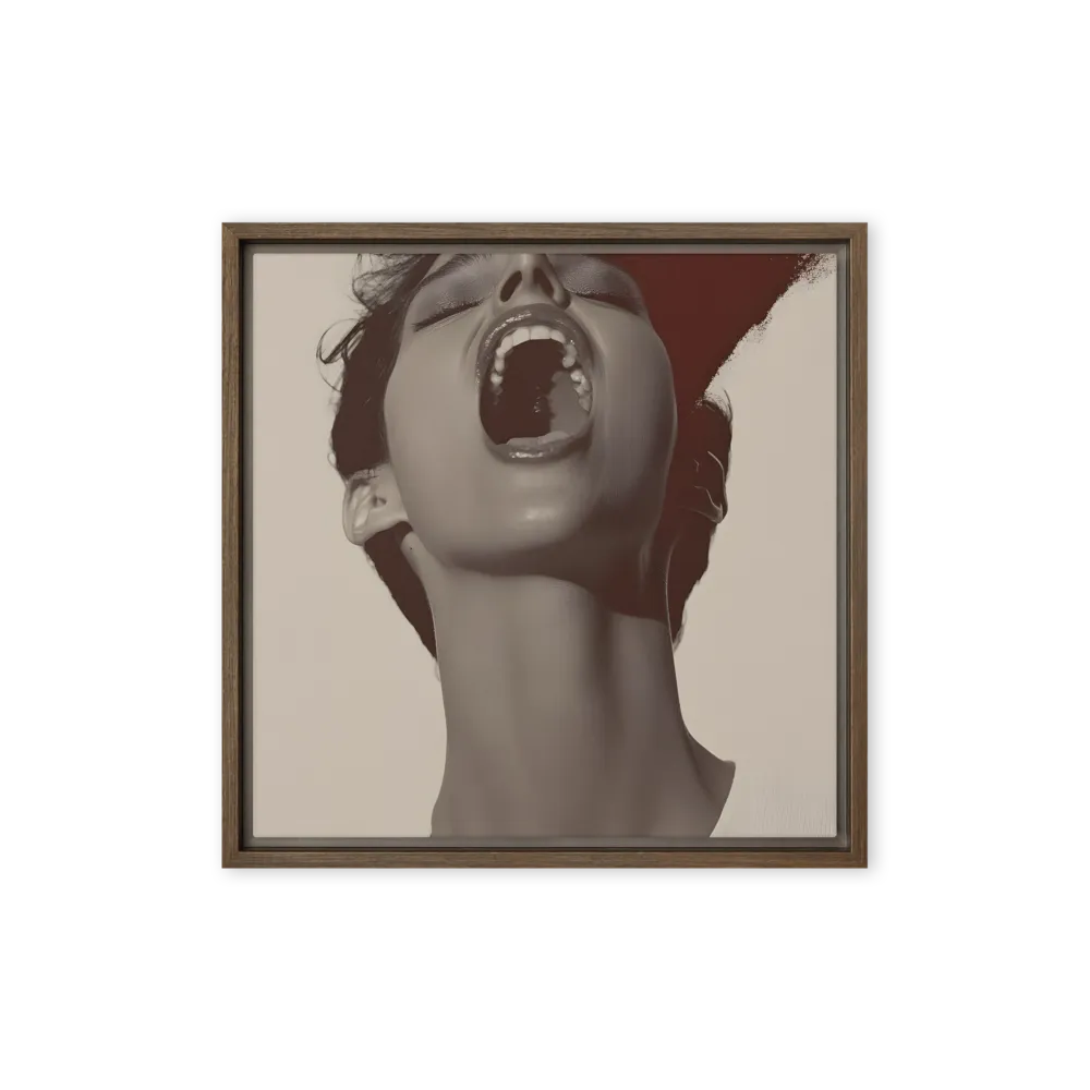 Echoes of Emotion | Canvas with Brown Frame | 16″×16″
