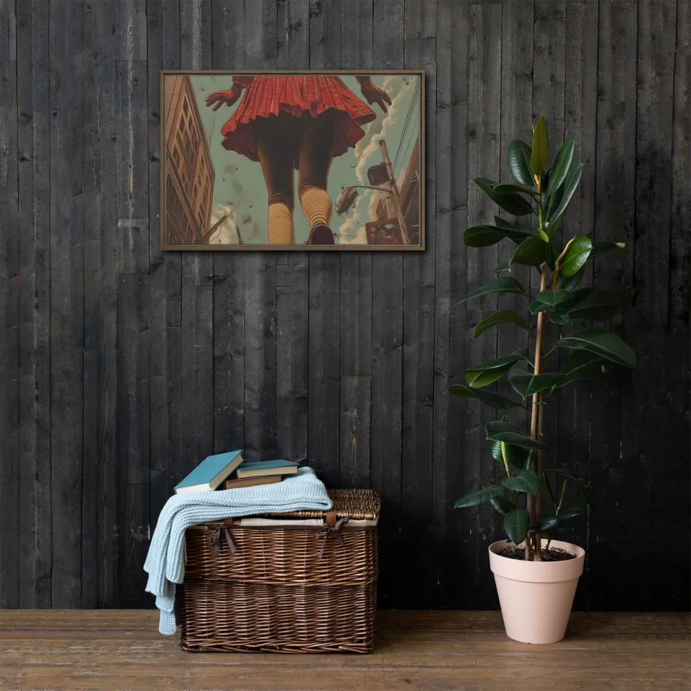 Flight of the Urban Dreamer | Canvas with Brown Frame | 20″×30″