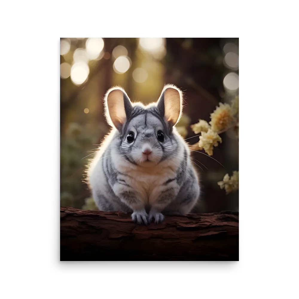 Curious Chinchilla in the Forest | Poster | 16″×20″